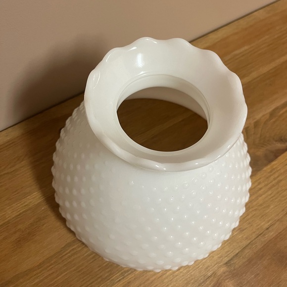 Vintage Milk Glass Hobnail Lamp Shade - Picture 2 of 3